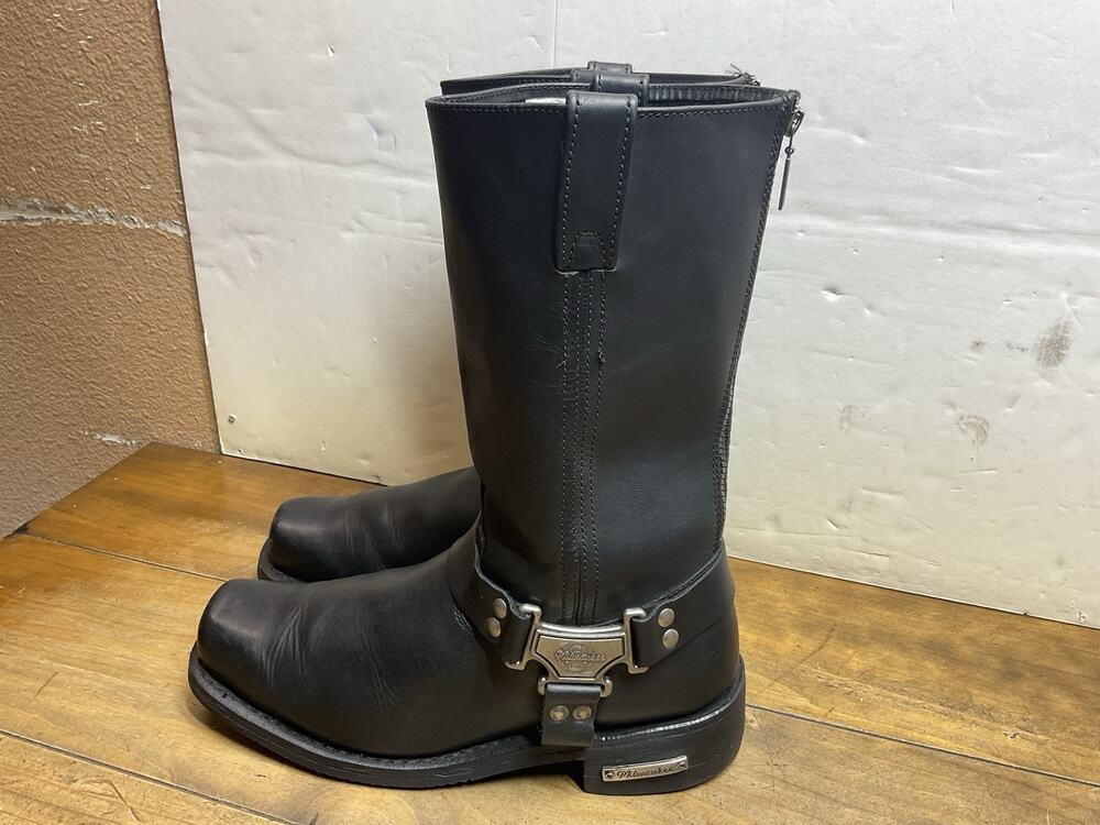 Milwaukee MB410 Men’s Size 13 EE Black Leather Classic Harness Motorcycle Boots